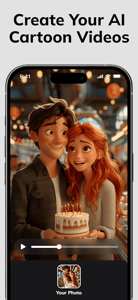 Livensa AI cartoon video effect screen
